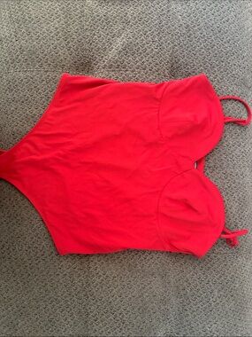 Express Red Strappy Bodysuit Top